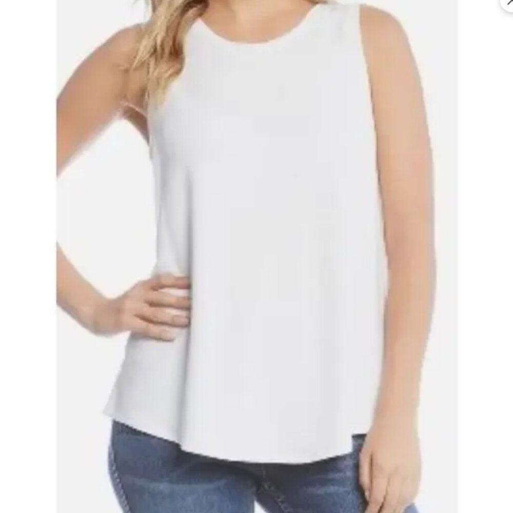 Karen Kane Lifestyle Sleeveless Pullover Tank Top Size MP White
